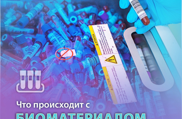 Где находится биоматериал после анализа?